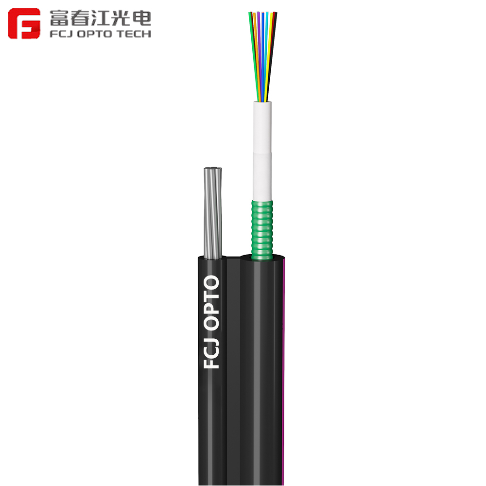 GYXTC8S Aerial Overhead Self Supported 12 Or 24 Core Singlemode Outdoor Armored Fiber Optical Cable