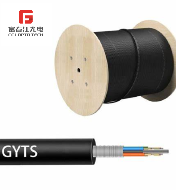 4~96 Core Outdoor Underground GYTS Optic Cables Supplier SM MM Stranded Loose Tube Fibre Optical Cable PE